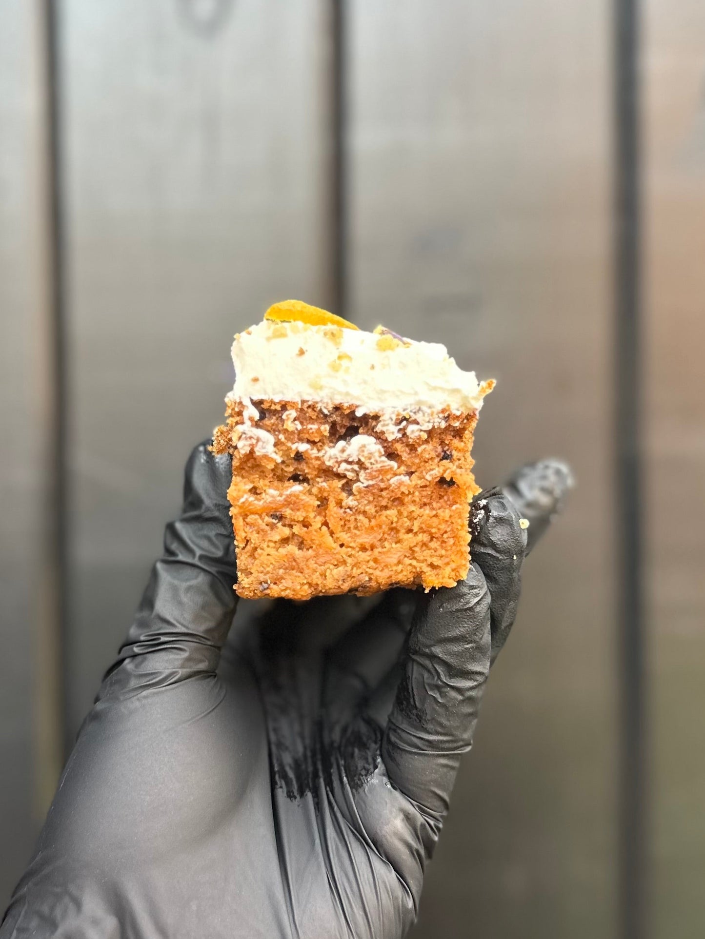 Walnut & Carrot cake with velvety cream cheese frosting