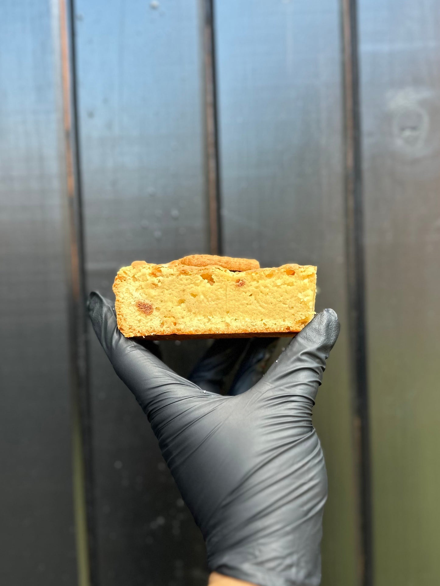 Lotus Biscoff and white chocolate blondie