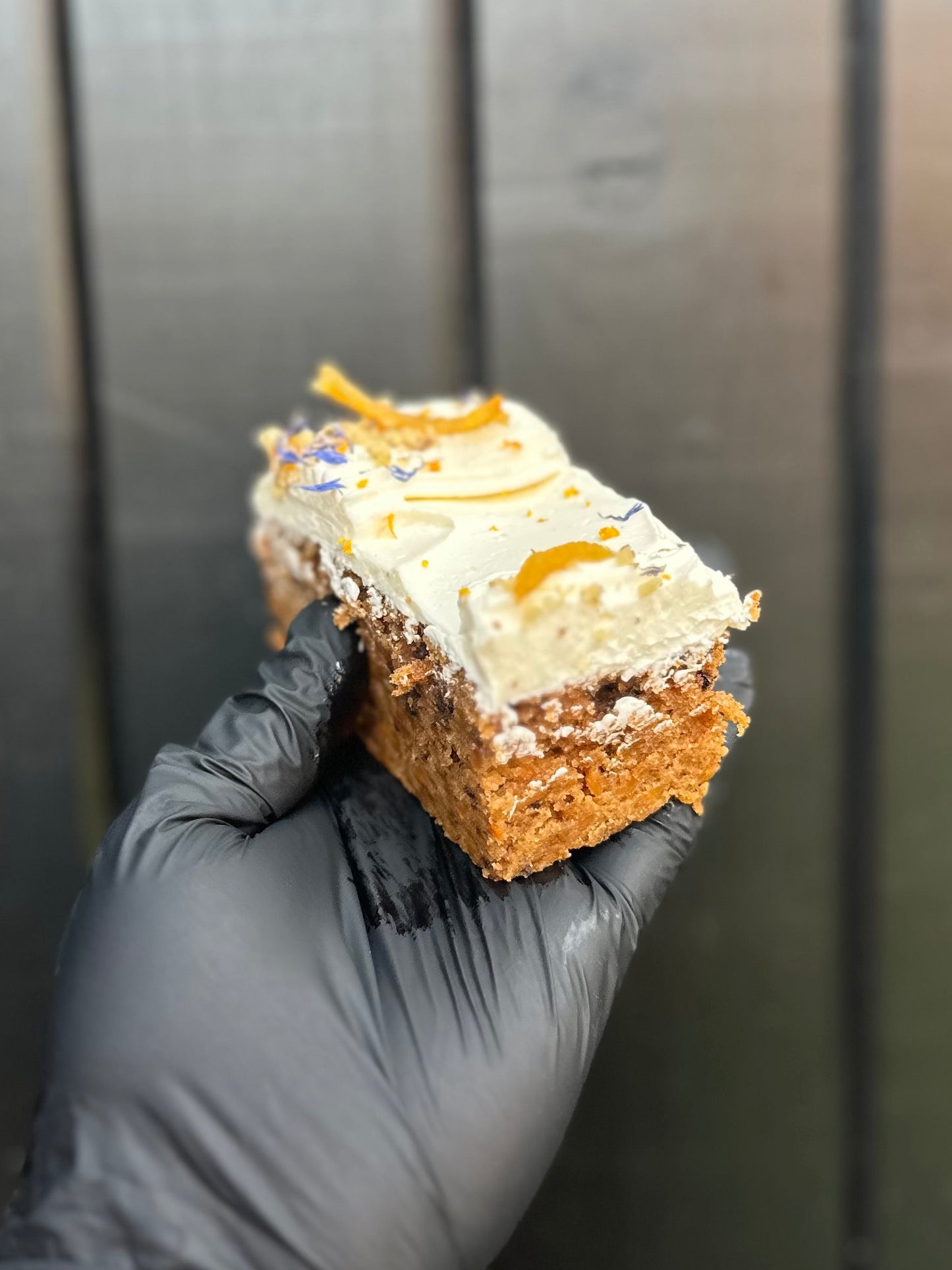 Walnut & Carrot cake with velvety cream cheese frosting