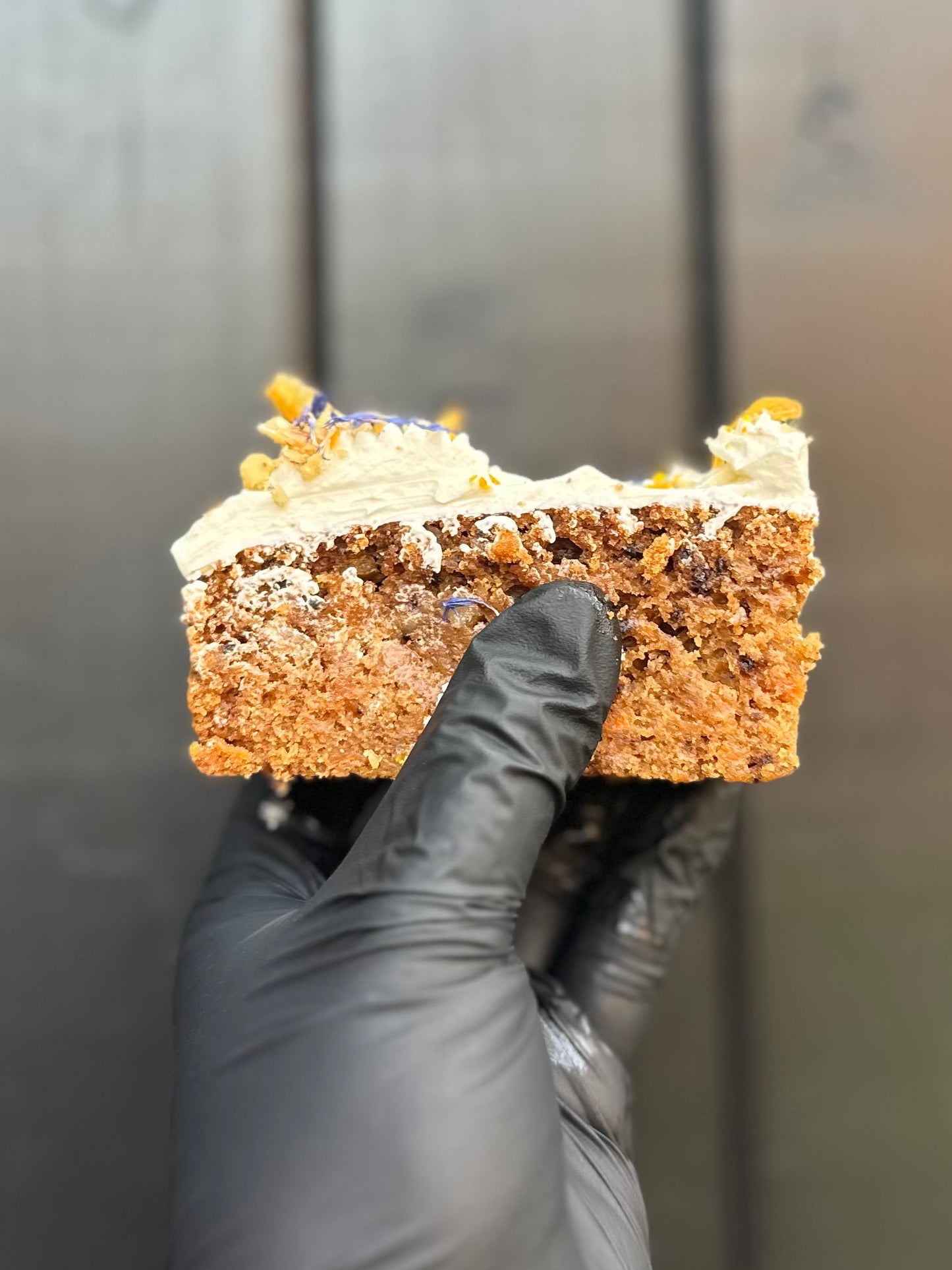 Walnut & Carrot cake with velvety cream cheese frosting