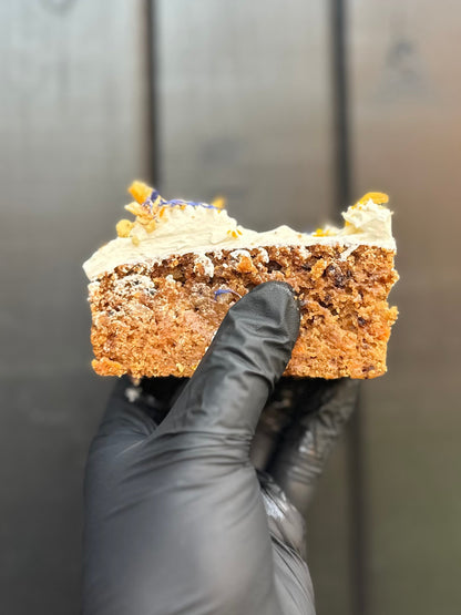 Walnut & Carrot cake with velvety cream cheese frosting