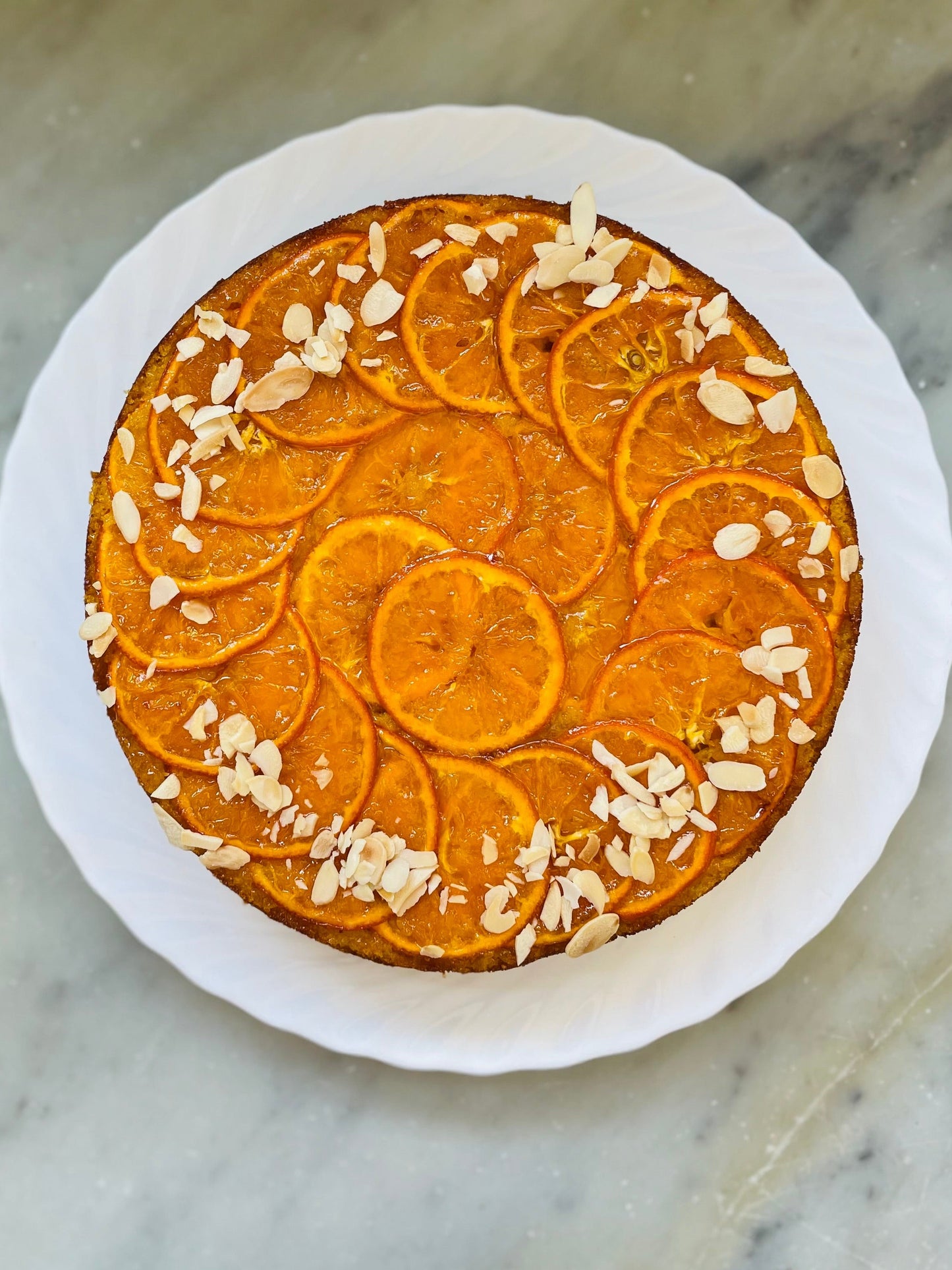 🍊 Upside-Down Orange & Clementine Cake with Polenta & Almonds