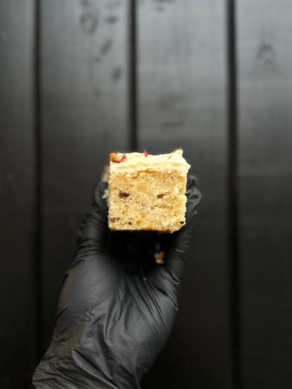 Pistachio cake with honey cream cheese frosting